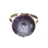 Alexandrite 18k solitaire ring, estimated 12.00ct approx, 16mm, 4.8gm, ring size P