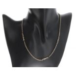 Fancy link gold necklet, 6.9gm, 16"