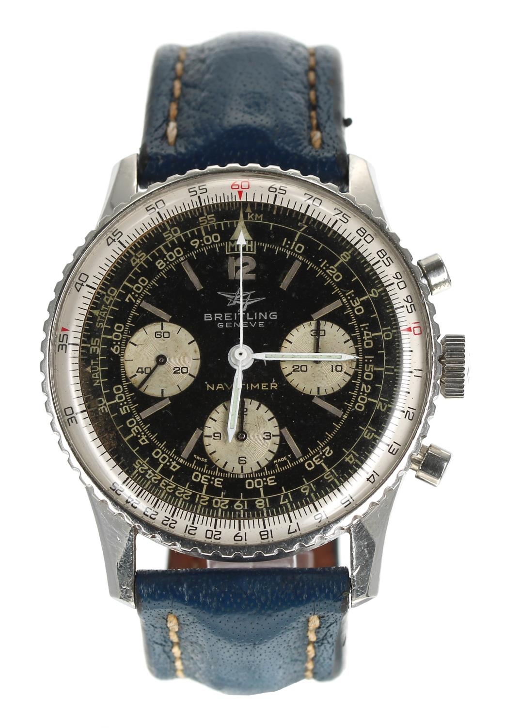 Breitling Navitimer chronograph stainless steel gentleman's wristwatch, ref. 806, circa 1966, serial