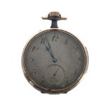 Swiss gunmetal quarter repeating lever pocket watch, unsigned gilt frosted three quarter plate