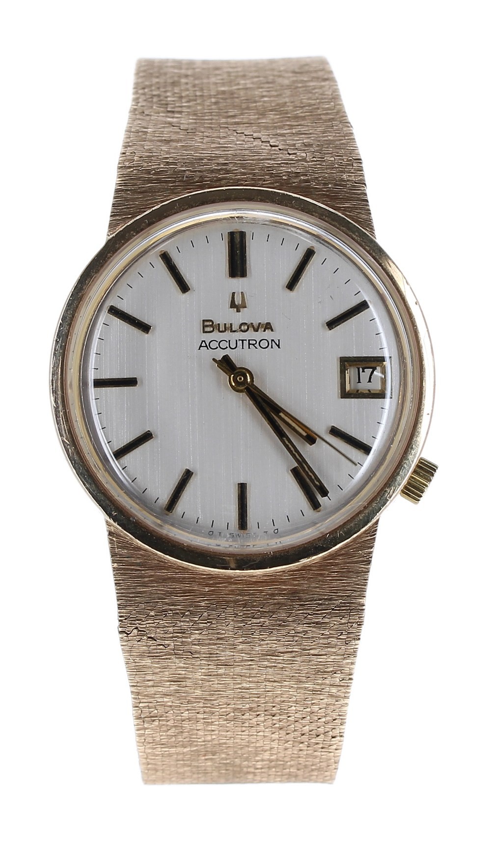 Bulova Accutron 9ct gentleman's bracelet watch, ref. 888-3, import hallmark for London 1973,