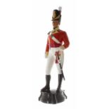 Royal Worcester - Officer of the 29th Foot (Worcestershire Regiment) Circa 1812 porcelain figure,