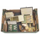 Quantity of EPNS and stainless flatware, some cased and boxed