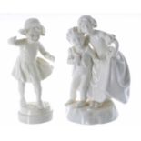 Royal Worcester - 'Sister' figure, in white, model no. 3149, modelled by E.G Doughty, factory