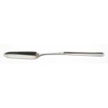 George III silver marrow scoop, with double scoop, monogrammed to the handle, 9" long, maker Stephen