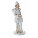 Royal Worcester - a James Hadley design figure 'Marking-Stones', a gentleman with a pack, standing