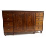 19th century mahogany compactum/linen press in the style of Gillows, with central double panelled