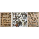 Collection of reproduction military cap badges, various regiments/corps etc. **most identified by