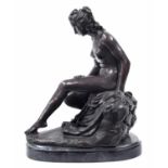 After Chritophe-Gabriel Allegrain (French 1710-1795) - Bronze figural study 'Venus Au Bain',