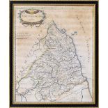 Robert Morden (1650-1703) - 'Northumberland', hand coloured map, inscribed with the county name