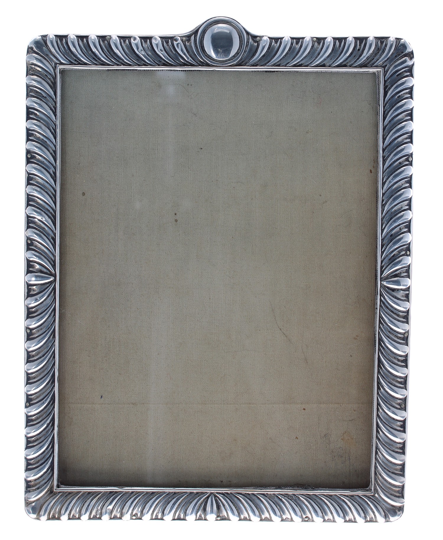 Edwardian repousse silver photograph frame by E Mander & Son, Birmingham 1902, 7.5" x 10" overall