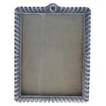 Edwardian repousse silver photograph frame by E Mander & Son, Birmingham 1902, 7.5" x 10" overall