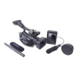 Sony HVR-V1E video camera outfit, with Carl Zeiss Vario-Sonnar T* 1,6/3,9-78 lens, wide conversion