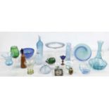 Good collection of art glass; including comports, vases, paperweight, dishes various etc.