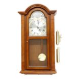 Acctim Vienna type double weight wall clock, with Westminster chime, 27" high (pendulum and two