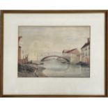 B* Samuel (19th/20th century) - 'A bridge at Norwich' indistinctly signed and possibly dated, also