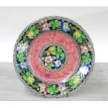Maling circular lustre floral decorated plate, pattern 6546, 11.25" diameter