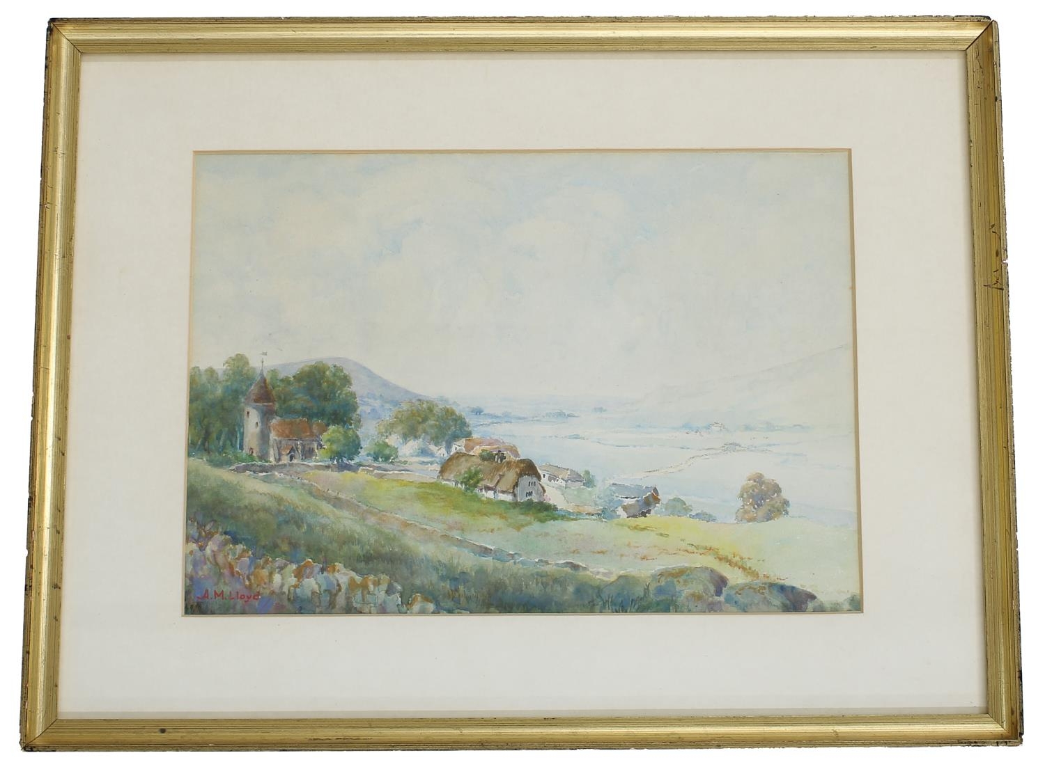 A* M* Lloyd (19th century) - 'Southlease, Lewes, Sussex', signed and indistinctly dated,