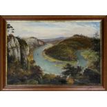 George Willis-Pryce (1866-1949) - river landscape, possibly Symonds Yat or Wintour's Leap, signed,