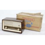 Grundig type 2140 radio, 15" wide, 6" deep, 9" high with original retail box