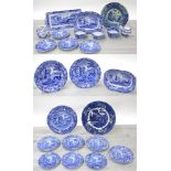 Selection of blue and white table ware, principally to include Copeland Spode Italian pattern
