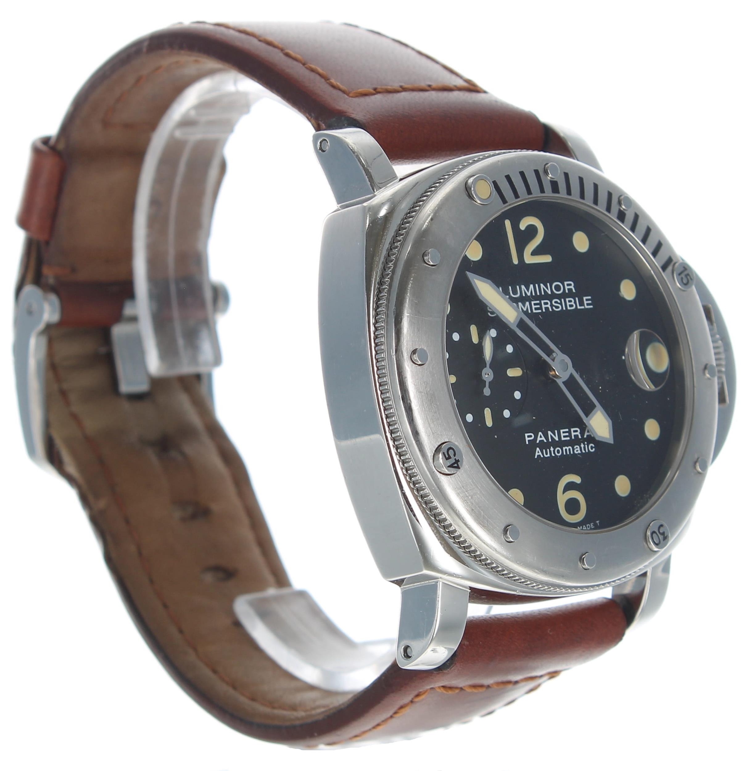 Panerai Luminor Submersible automatic stainless steel gentleman's wristwatch, ref. OP 6561, no. - Bild 3 aus 5