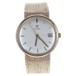 Omega 9ct gentleman's bracelet watch, ref. 331/25419, London 1966, serial no. 24055xxx, circular