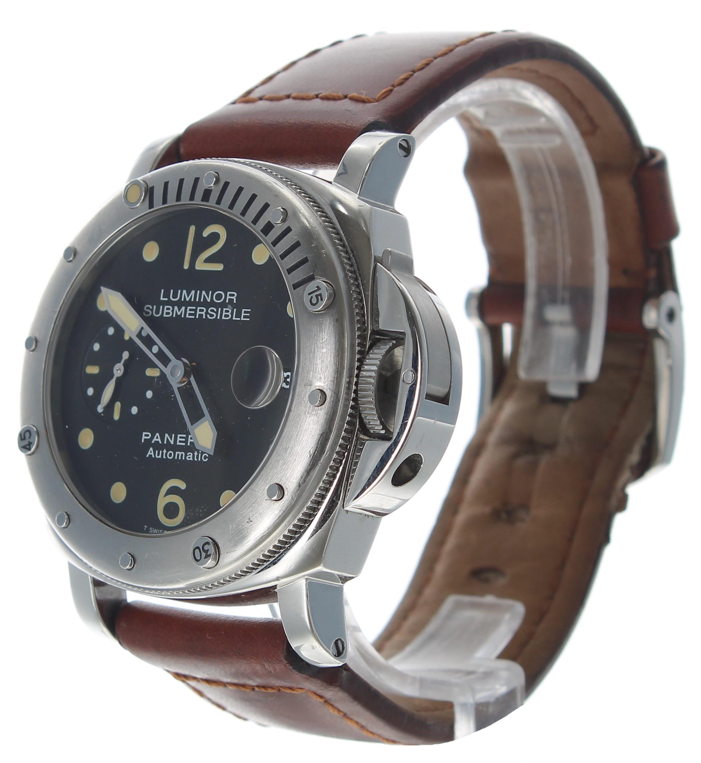 Panerai Luminor Submersible automatic stainless steel gentleman's wristwatch, ref. OP 6561, no. - Bild 2 aus 5