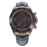 Rolex Oyster Perpetual 18ct 'Everose' Cosmograph Daytona gentleman's wristwatch, ref. 116515, circa