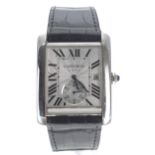 Must de Cartier Tank XL automatic stainless steel gentleman's wristwatch, ref. 3589, no. 3513xxxx,