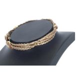 9ct yellow gold twist style bracelet, 18.7gm (139781-1-A)