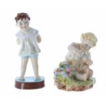 Royal Worcester - two F.G Doughty porcelain figures; 'Tommy', model no. 2913, 4.5" high, and '