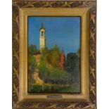 * Galimberti (19th/20th century) - sunlit building amongst trees, signed also inscribed with the