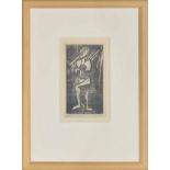 William McCance (1894-1970) - Highland Fantasia, The Piper, Linocut, signed and titled in pencil