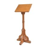 Gothic style oak church lectern, 53.5" high