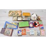 Selection of vintage card games and playing card sets; together with selection of small board games,