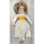 Armand Marseille German bisque porcelain doll, pressed markings to the back of the head 390N A. 6