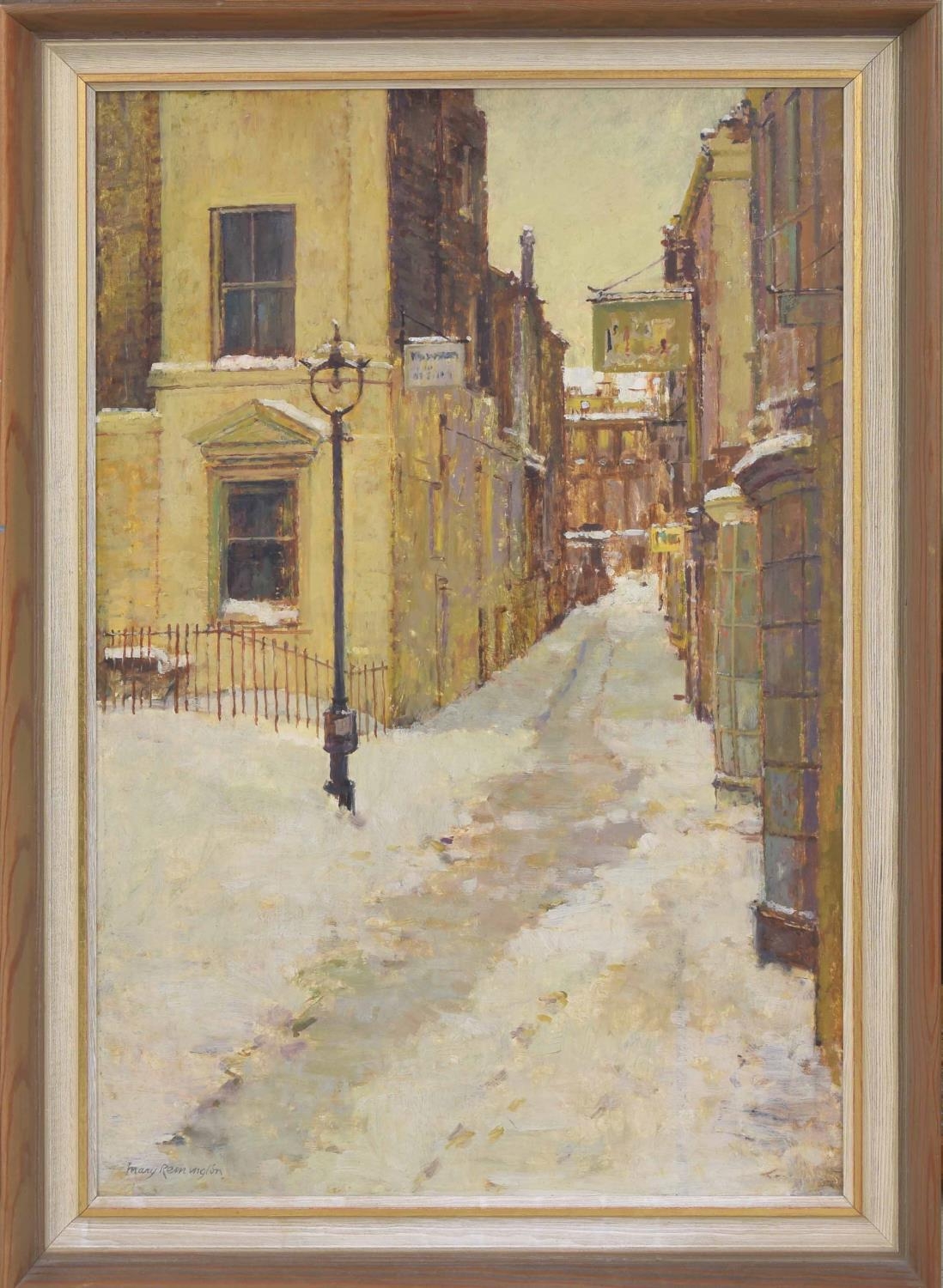 Mary Remington ROI (1910-2003) - 'Winter in Bath, Sally Lunn's House', signed and extensively