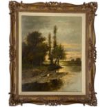 Philippe Pavy (b.1860) - 'On The Loire', signed and dated 1877, oil on canvas, 20" x 16"