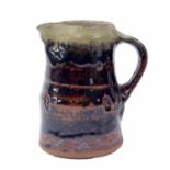 Jim Malone (b.1946) Studio stoneware pottery jug, impressed monogram mark under the handle, 6" high