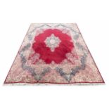 Large red ground Kerman style carpet,