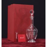 Baccarat 'Sevigne' pattern glass decanter and stopper with the original fitted box, 12.5" high;