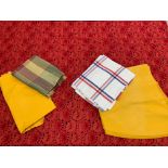 Seven various table cloths (7)