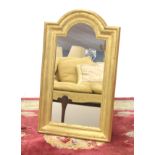 Gilded archtop wall mirror, 18.5" wide, 32" high