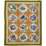 Tapestry style fruits design rug, 83" x 65" approx