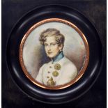 **Brilli (20th century) - miniature portrait of Duc de Reichstadt (1811-1832) head and shoulders
