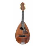 Rare Neapolitan style split table mandolin labelled Mandoline 'Gelis'... J.R- Paris, no. 5190,