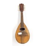 Interesting half size Neapolitan mandolin by and labelled Seb Aeiti Fabrickante Strementi Corde