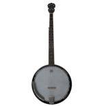 Dean five string banjo with 11" skin, mother of pearl dot inlay to the fretboard and shaped head,