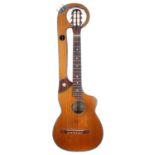 Italian harp guitar labelled '1936, Officina Liuteria/V.Rapisarda/Catania via Pacina'; Back and